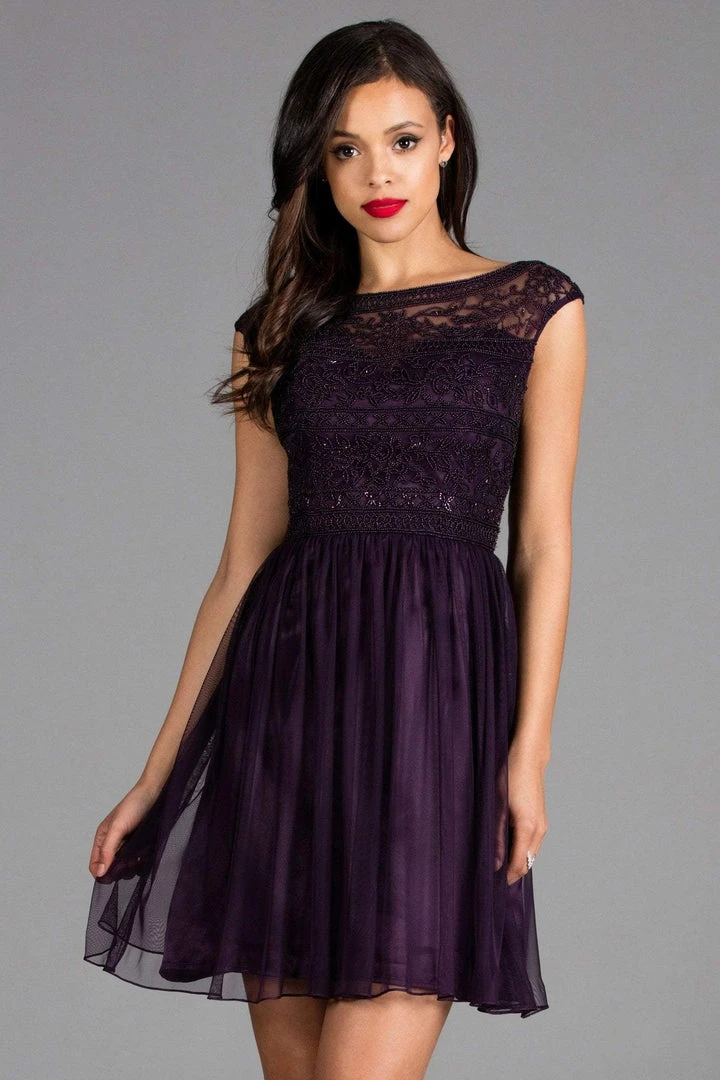 Scala - 48882 Beaded Bateau Tulle A-line Dress 3 Scala - 48882 Beaded Bateau Tulle A-line Dress