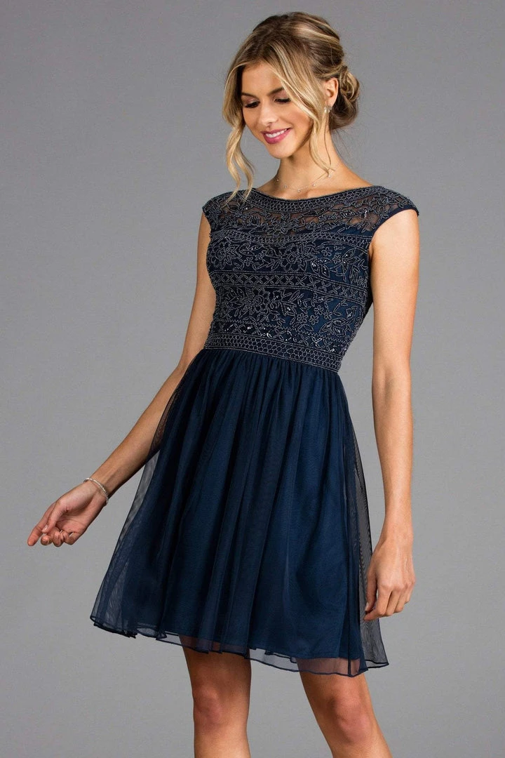 Scala - 48882 Beaded Bateau Tulle A-line Dress 7 Scala - 48882 Beaded Bateau Tulle A-line Dress