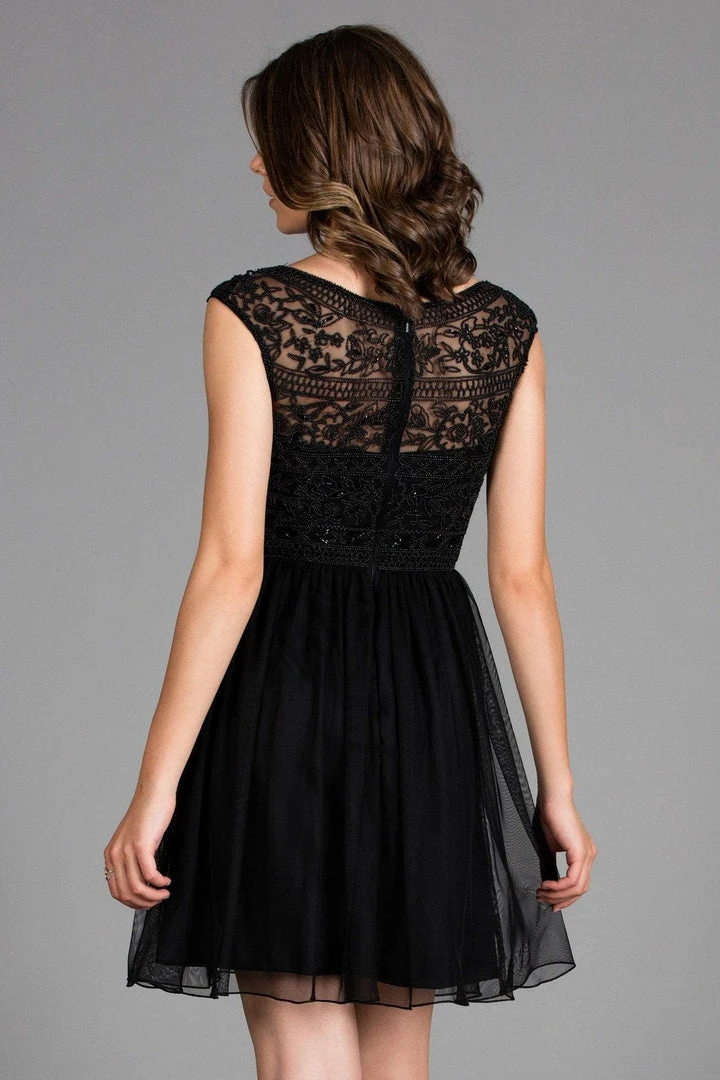 Scala - 48882 Beaded Bateau Tulle A-line Dress 6 Scala - 48882 Beaded Bateau Tulle A-line Dress