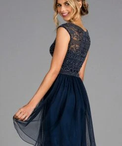 Scala - 48882 Beaded Bateau Tulle A-line Dress 13 Scala - 48882 Beaded Bateau Tulle A-line Dress