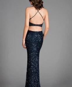 Formal Gowns Scala - 48912 Fully Sequined Sweetheart Sheath Dress