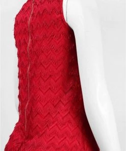 Sharagano - 4W4F164D9 Sleeveless Zigzag Lace Dress