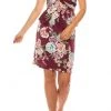 Shelby & Palmer - 4215 Textured Floral Printed Surplice Peplum Dress 1 Shelby & Palmer - 4215 Textured Floral Printed Surplice Peplum Dress