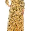 Plus Size Dresses Shelby & Palmer - M563 V-Neck Floral Printed Dress