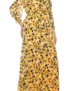 Plus Size Dresses Shelby & Palmer - M563 V-Neck Floral Printed Dress 8 Plus Size Dresses Shelby & Palmer - M563 V-Neck Floral Printed Dress