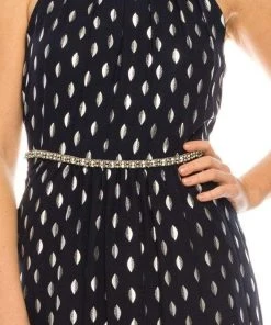 Formal Gowns SLNY - 9179142 Halter Neck Polka Dotted Dress 7 Formal Gowns SLNY - 9179142 Halter Neck Polka Dotted Dress