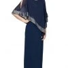 Formal Gowns SLNY - Cape Sleeve Sheath Formal Dress 9170329 - 1 Pc Deep Navy In Size 14 Available 1 Formal Gowns SLNY - Cape Sleeve Sheath Formal Dress 9170329 - 1 Pc Deep Navy In Size 14 Available
