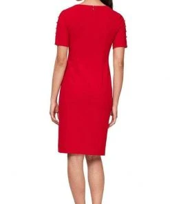 SLNY - Scoop Neck Knee-Length Casual Dress 9137181 - 2 Pc Cobalt In Size 12 And 14 Available Cocktail Dresses