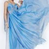 Studio 17 - 12500 Finely-Ruched Empire Iridescent Chiffon A-Line Gown