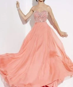 Studio 17 - 12543 Beaded Chiffon A-line Dress Formal Gowns