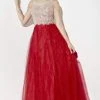 Studio 17 - 12575 Bedazzled Illusion Bateau Tulle Dress Formal Gowns