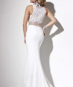 Studio 17 - 12577 Two Piece High Neck Trumpet Gown