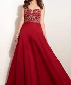 Studio 17 - 12610 Lattice Beaded Sweetheart Chiffon A-Line Gown Formal Gowns