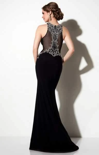 Studio 17 - 12624 Bejeweled Halter Neckline With Sheer Cutouts Trumpet Dress Formal Gowns 5 Studio 17 - 12624 Bejeweled Halter Neckline With Sheer Cutouts Trumpet Dress Formal Gowns