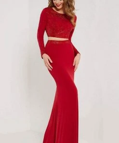 Formal Gowns Studio 17 - 12665 Two-Piece Jewel Ornate Long Sleeve Gown