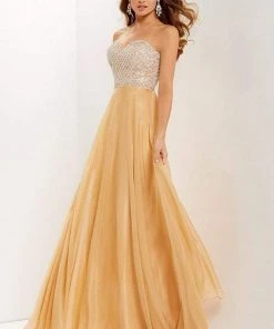 Formal Gowns Studio 17 - 12670 Rhinestone Accented Chiffon A-line Dress