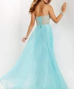 Formal Gowns Studio 17 - 12670 Rhinestone Accented Chiffon A-line Dress