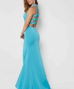 Formal Gowns Studio 17 - 12677 Ladder Banded Racerback Jersey Gown