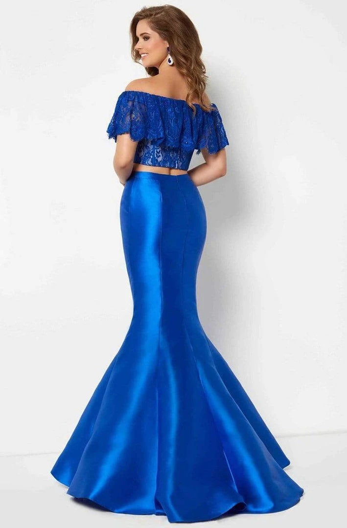 Studio 17 - 12690 Two Piece Lace Off-Shoulder Ruffle Mermaid Gown Formal Gowns 4 Studio 17 - 12690 Two Piece Lace Off-Shoulder Ruffle Mermaid Gown Formal Gowns