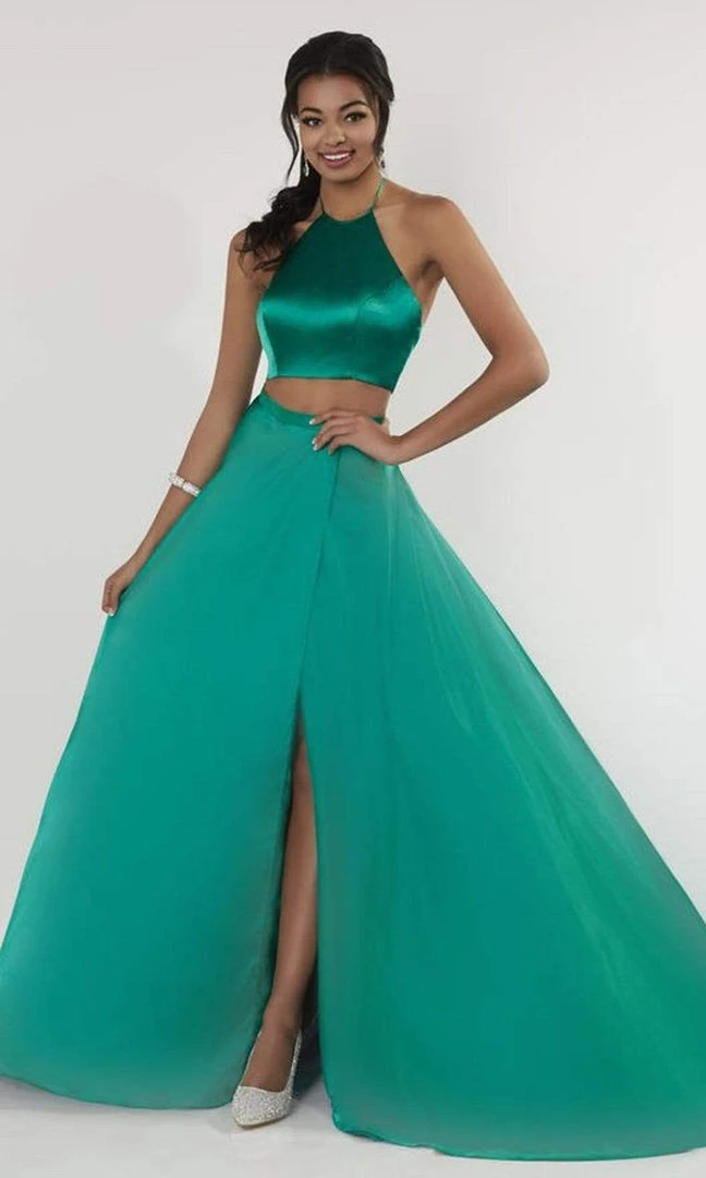 Studio 17 - 12705 Two-Piece Halter Croptop A-Line Gown Formal Gowns 3 Studio 17 - 12705 Two-Piece Halter Croptop A-Line Gown Formal Gowns