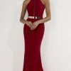 Formal Gowns Studio 17 - 12732 Illusion Cutout Halter Trumpet Gown With Metal Belt 1 Formal Gowns Studio 17 - 12732 Illusion Cutout Halter Trumpet Gown With Metal Belt