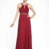 Sue Wong - Beaded Halter Neck Chiffon A-Line Dress N5330 Formal Gowns 1 Sue Wong - Beaded Halter Neck Chiffon A-Line Dress N5330 Formal Gowns