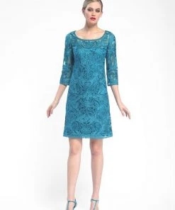 Sue Wong - Embroidered Bateau Neck Column Dress N5344 Cocktail Dresses 6 Sue Wong - Embroidered Bateau Neck Column Dress N5344 Cocktail Dresses
