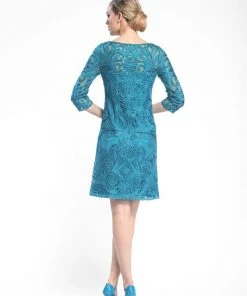 Sue Wong - Embroidered Bateau Neck Column Dress N5344 Cocktail Dresses 7 Sue Wong - Embroidered Bateau Neck Column Dress N5344 Cocktail Dresses