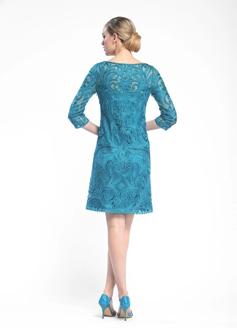 Sue Wong - Embroidered Bateau Neck Column Dress N5344 Cocktail Dresses 5 Sue Wong - Embroidered Bateau Neck Column Dress N5344 Cocktail Dresses