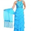 Formal Gowns Sue Wong - Embroidered High Neck Chiffon Sheath Dress W5133