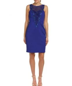 Sue Wong - Embroidered Illusion Bateau Dress N5345NM