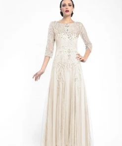 Sue Wong Embroidered Illusion Bateau Gown W5300 - 1 Pc Ivory In Size 12 Available Formal Gowns