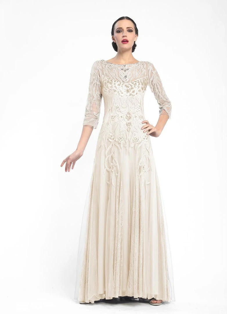 Sue Wong Embroidered Illusion Bateau Gown W5300 - 1 Pc Ivory In Size 12 Available Formal Gowns 3 Sue Wong Embroidered Illusion Bateau Gown W5300 - 1 Pc Ivory In Size 12 Available Formal Gowns