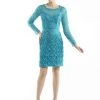 Sue Wong - Embroidered Illusion Scoop Neck Dress N5412 Cocktail Dresses