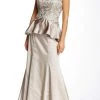 Sue Wong - Embroidered Peplum Satin Dress W5234 Formal Gowns 2 Sue Wong - Embroidered Peplum Satin Dress W5234 Formal Gowns