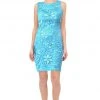 Cocktail Dresses Sue Wong - Floral Embroidered Bateau Neck Dress N5215