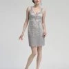 Sue Wong - Metallic Embroidered Sheath Dress N3177 2 Sue Wong - Metallic Embroidered Sheath Dress N3177