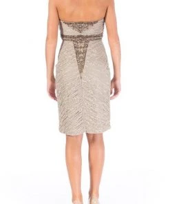 Cocktail Dresses Sue Wong - N2424 Embellished Floral Lace Sheath Dress