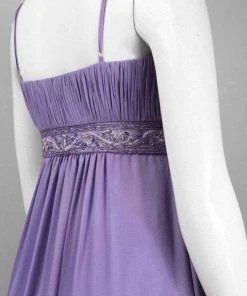 Sue Wong - N4219 Beaded A-line Dress - 1 Pc Periwinkle In Size 2 Available Formal Gowns