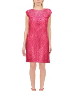 Sue Wong - N5138 Cap Sleeve Soutache Embellished Sheath Dress Cocktail Dresses