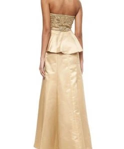 Formal Gowns Sue Wong - Ornate Peplum Satin Gown W5206