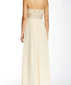 Sue Wong - Sequined Bodice Empire Chiffon Dress N5100