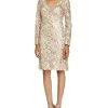 Sue Wong - Sequined Paisley Sheath Dress N5115 1 Sue Wong - Sequined Paisley Sheath Dress N5115