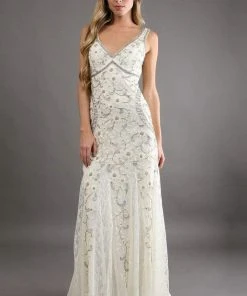 Sue Wong Sleeveless Embellished Long Dress N1118 - 1 Pc Ivory In Size 6 Available 12 Sue Wong Sleeveless Embellished Long Dress N1118 - 1 Pc Ivory In Size 6 Available