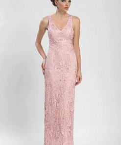 Sue Wong - Sleeveless V Neck Long Gown N3502