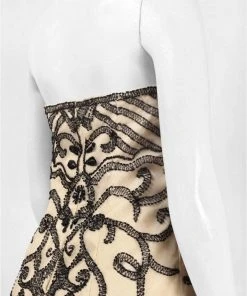 Formal Gowns Sue Wong - Sweetheart Flutter Trumpet Gown N5360 - 1 Pc Champagne In Size 4 Available