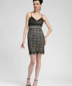 Cocktail Dresses Sue Wong - Zigzag Cocktail Dress N3360