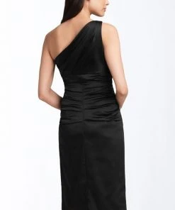 Cocktail Dresses Suzi Chin - 39086P Asymmetrical Ruched Satin Dress