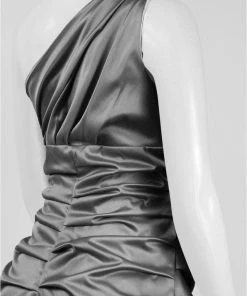 Cocktail Dresses Suzi Chin - 39086P Asymmetrical Ruched Satin Dress