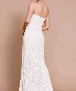 Tadashi Shoji - BNQ20124LBR Esdel Strapless Sweetheart Gown - 1 Pc Ivory/Petal In Size 14 Available Formal Gowns